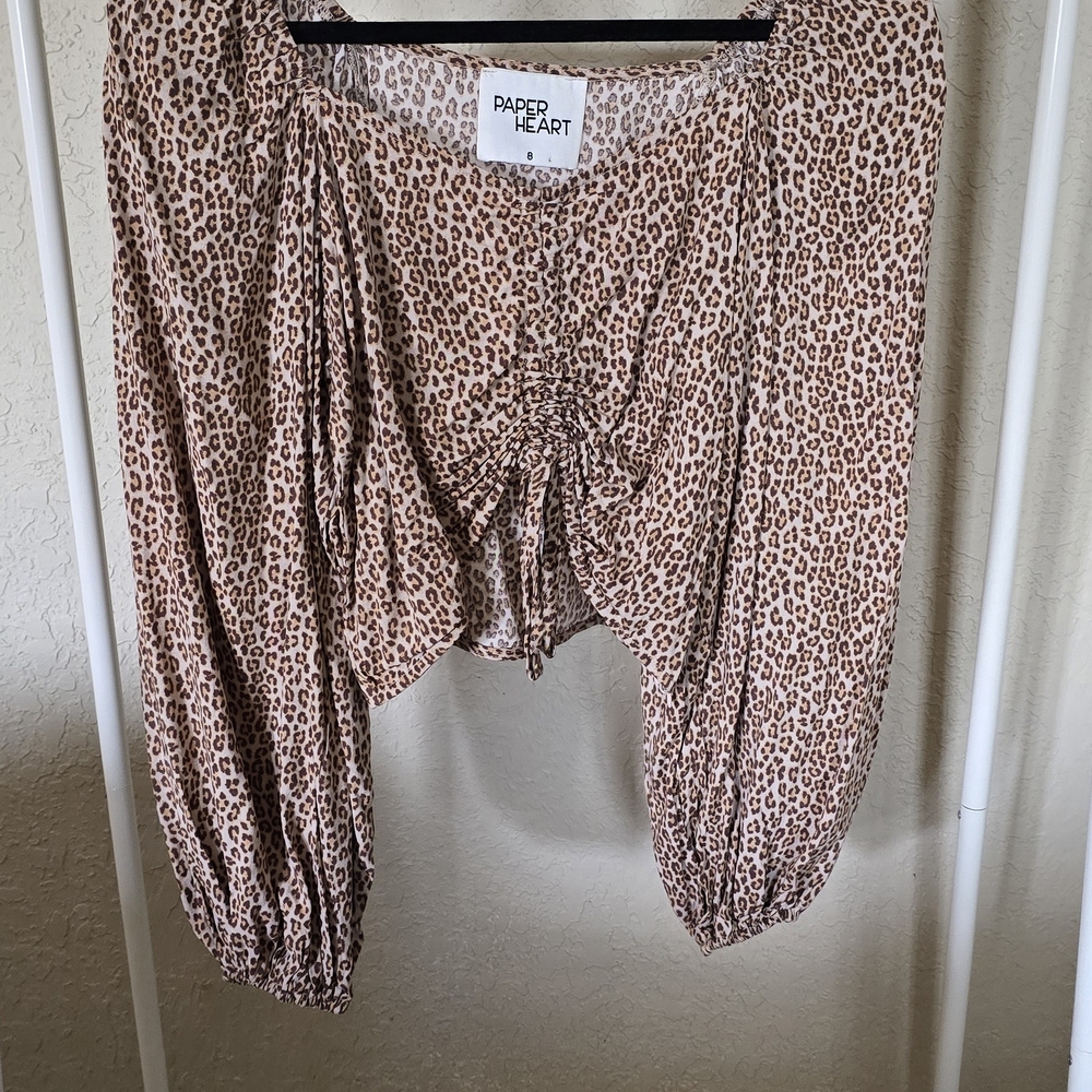 Leopard Print Cropped Top